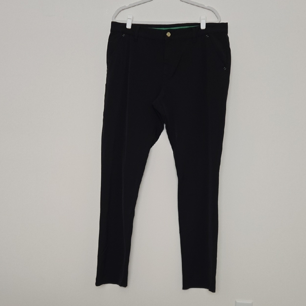 Alberto Men's Modern Fit Black Straight Leg Golf Pants Size 54